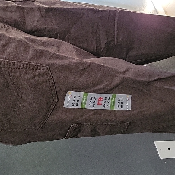 Carhartt FR Dark Brown NWT Loose Fit Midweight Canvas Pants Size 40 X 26 - Picture 10 of 13